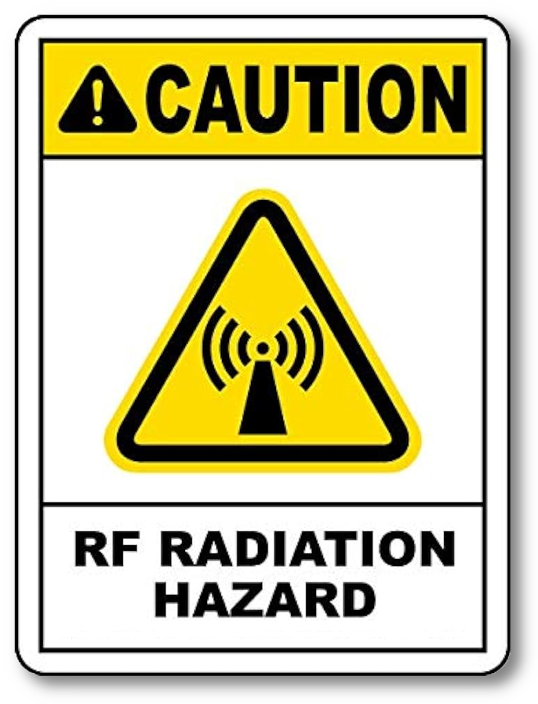 Caution RF Radiatio Caution RF Radiation yellow sign