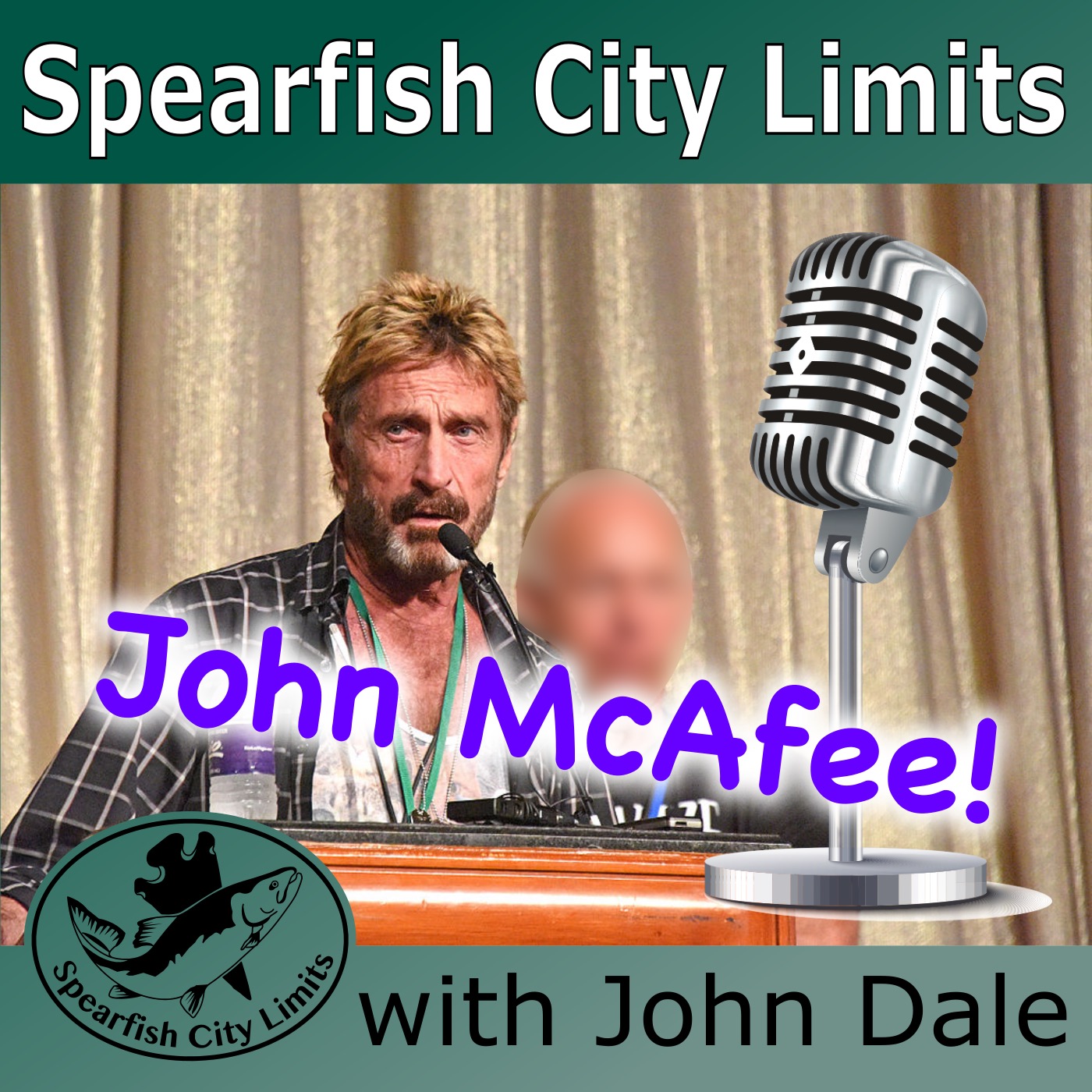 John McAfee at Def Con SCL show art